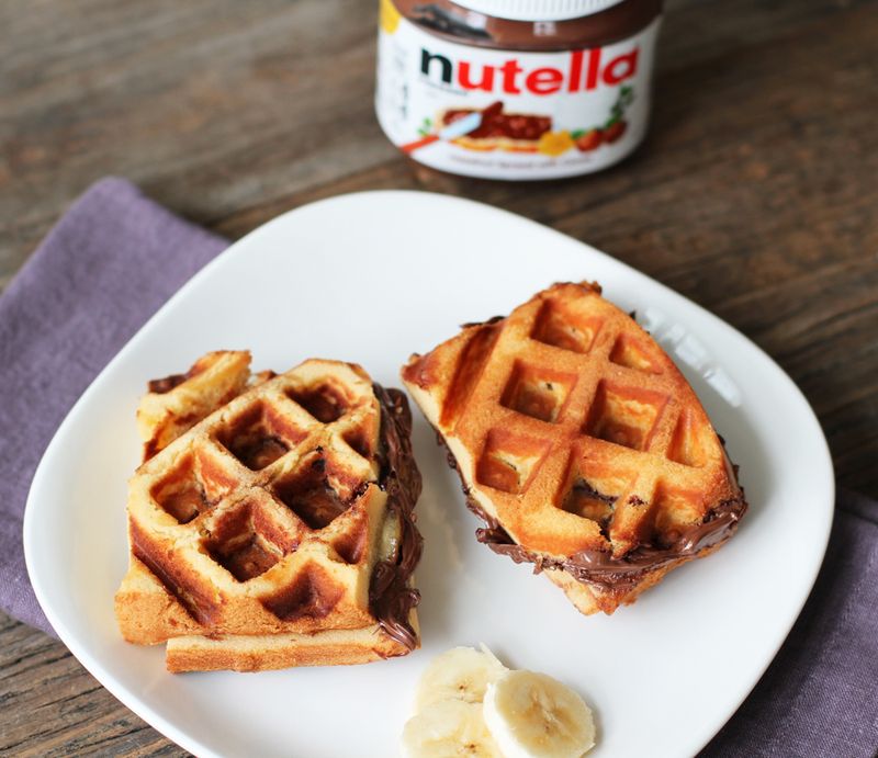 Stuffed Nutella Waffles