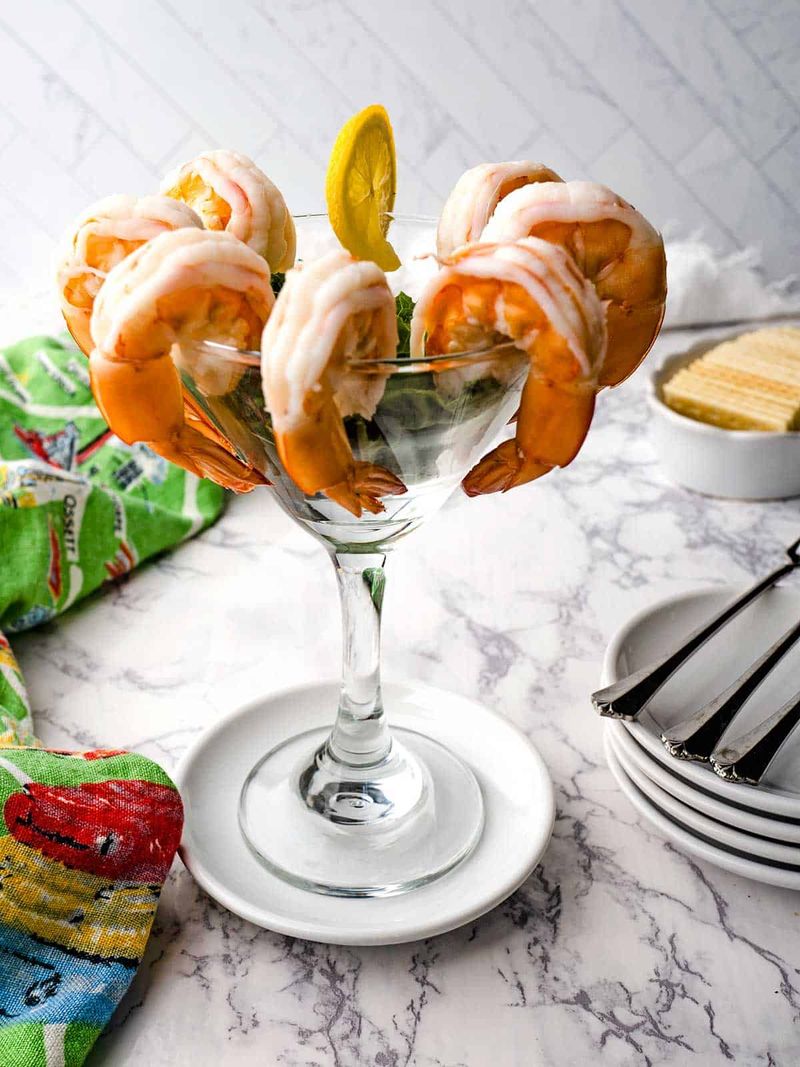 Shrimp Cocktail in a Glass Goblet
