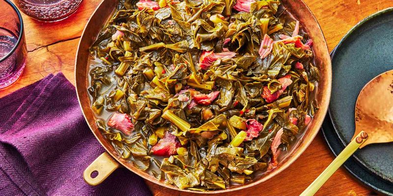 Collard Greens with Smoked Ham Hocks