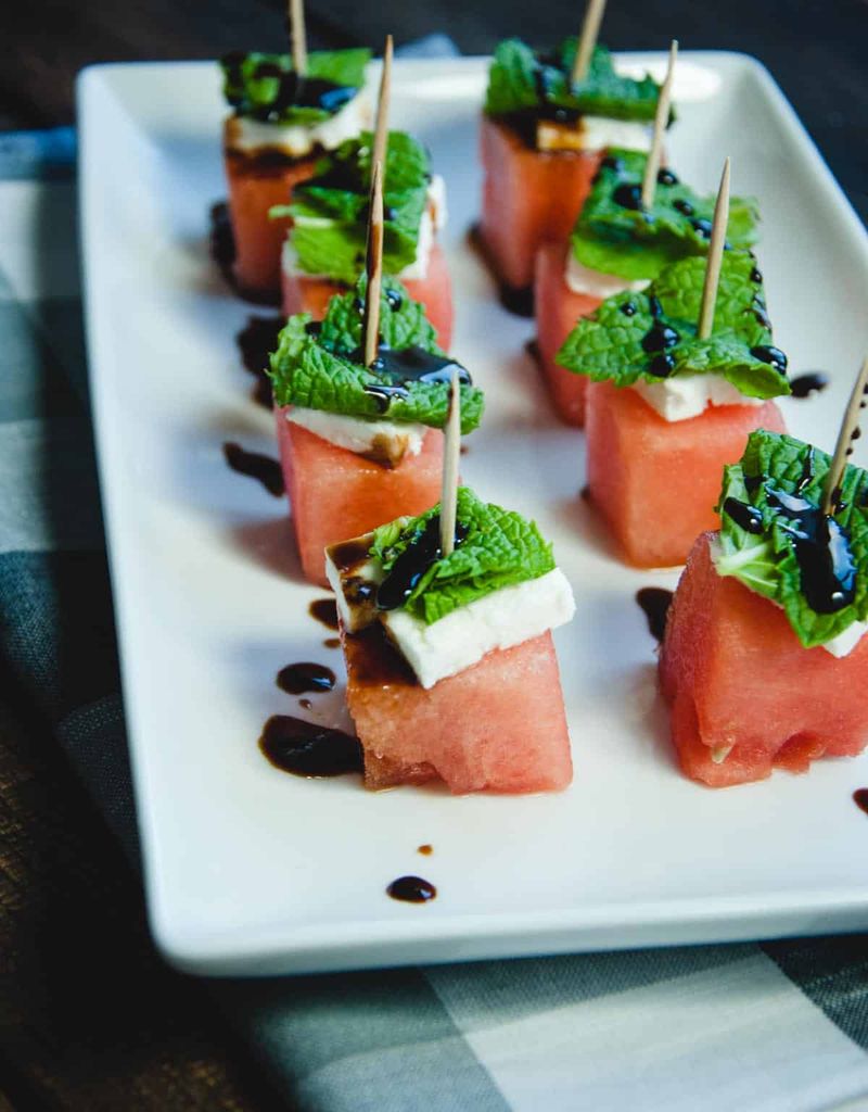 Watermelon Feta Skewers