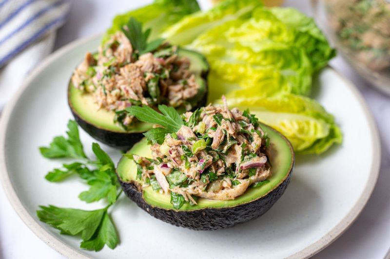 Avocado Boats with Tuna or Chicken Salad