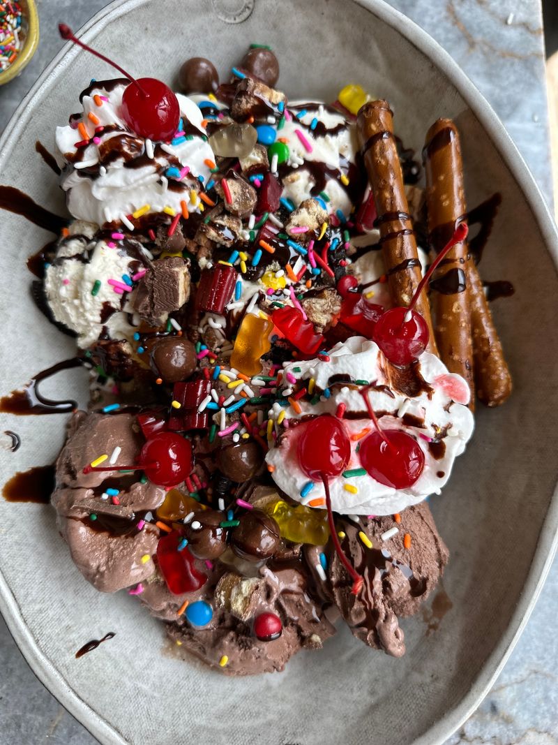 Ice Cream Sundaes With All the Fixings
