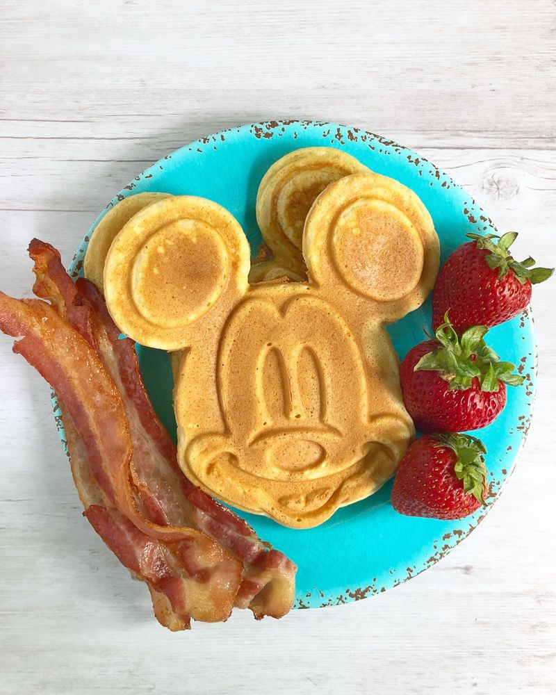 Mickey-Shaped Waffles