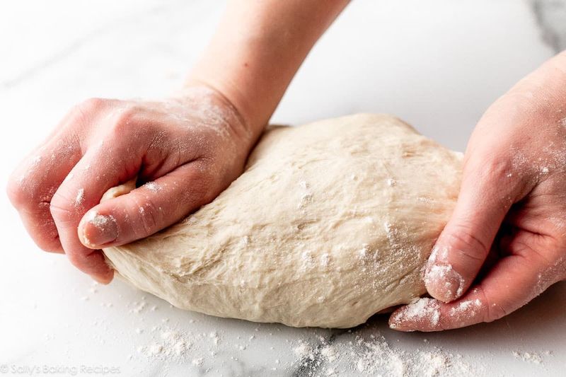 Use your hands when mixing dough