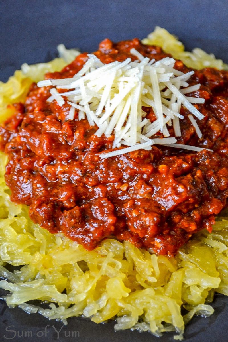 Spaghetti Squash with Turkey Marinara