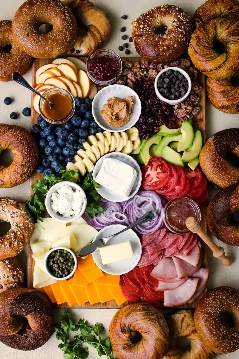 Bagels with Cream Cheese Spread