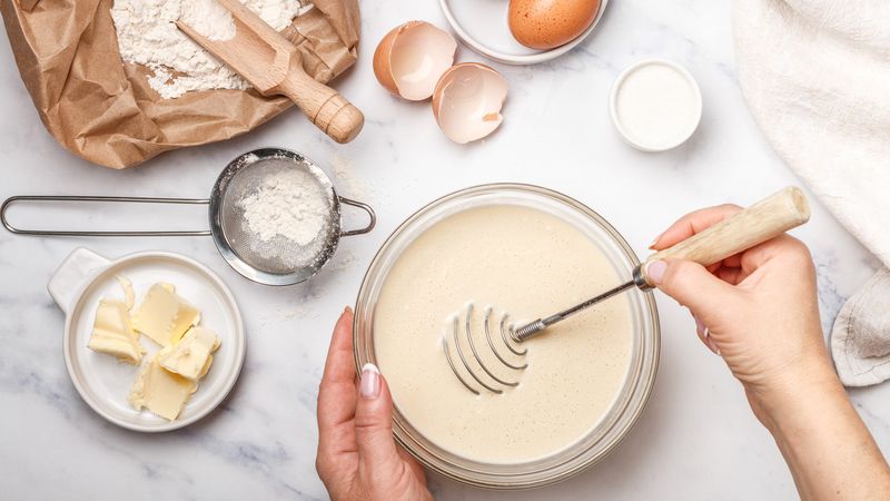 Don’t overmix baked goods