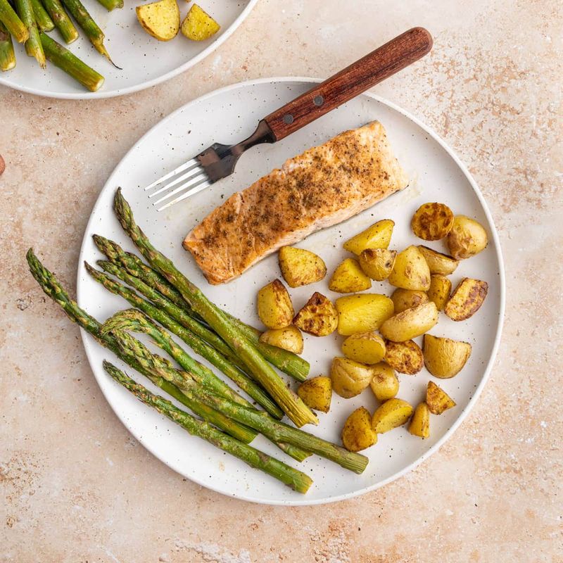 Sheet Pan Salmon with Asparagus and Potatoes