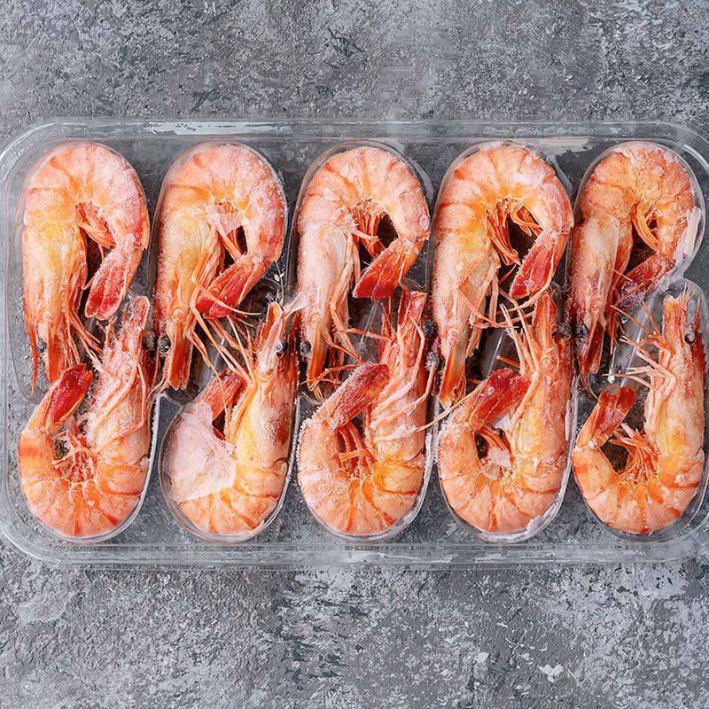 Shrimp Showing Freezer Burn