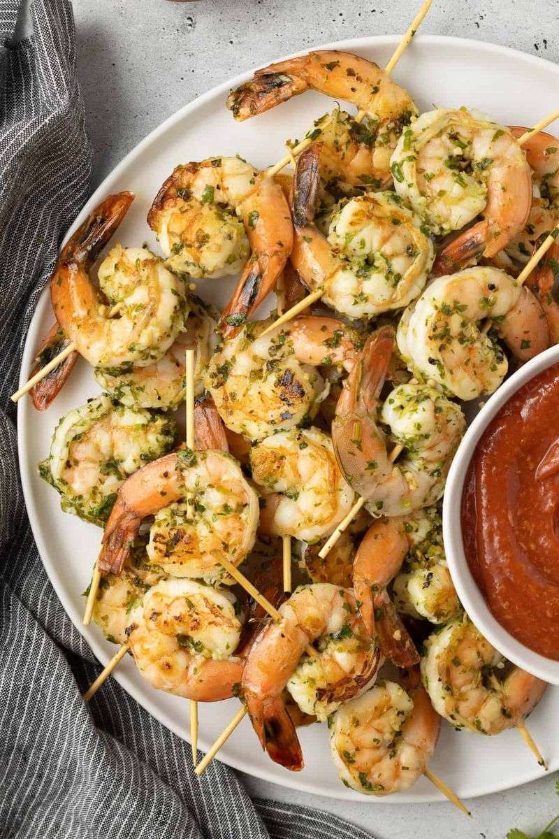Skewered Shrimp Cocktail Cups