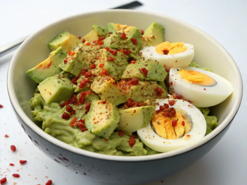 Spicy Egg and Avocado Salad