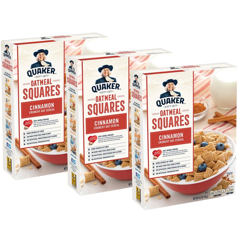 Quaker Oatmeal Squares Cinnamon Pecan