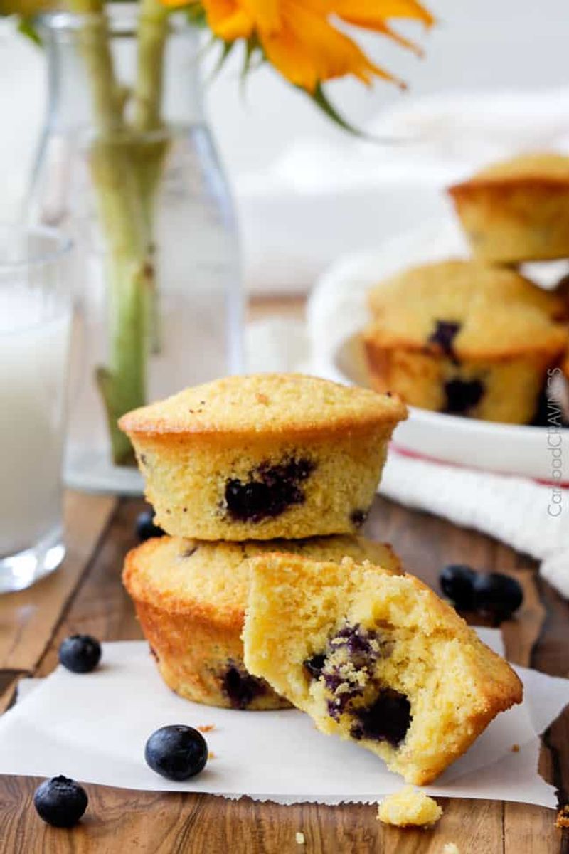 Cornmeal Muffins with Berries