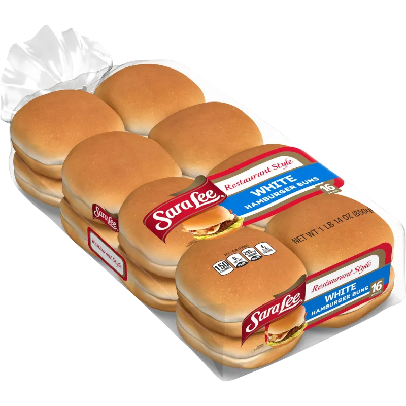 White Hamburger Buns