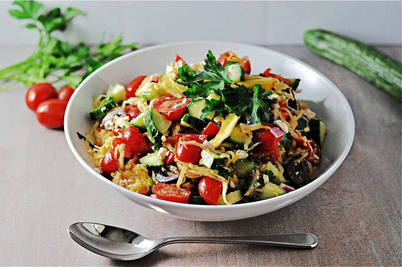 Spaghetti Squash Greek Salad