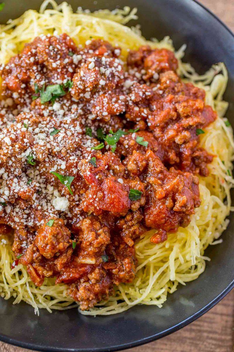 Spaghetti Squash with Meat Sauce