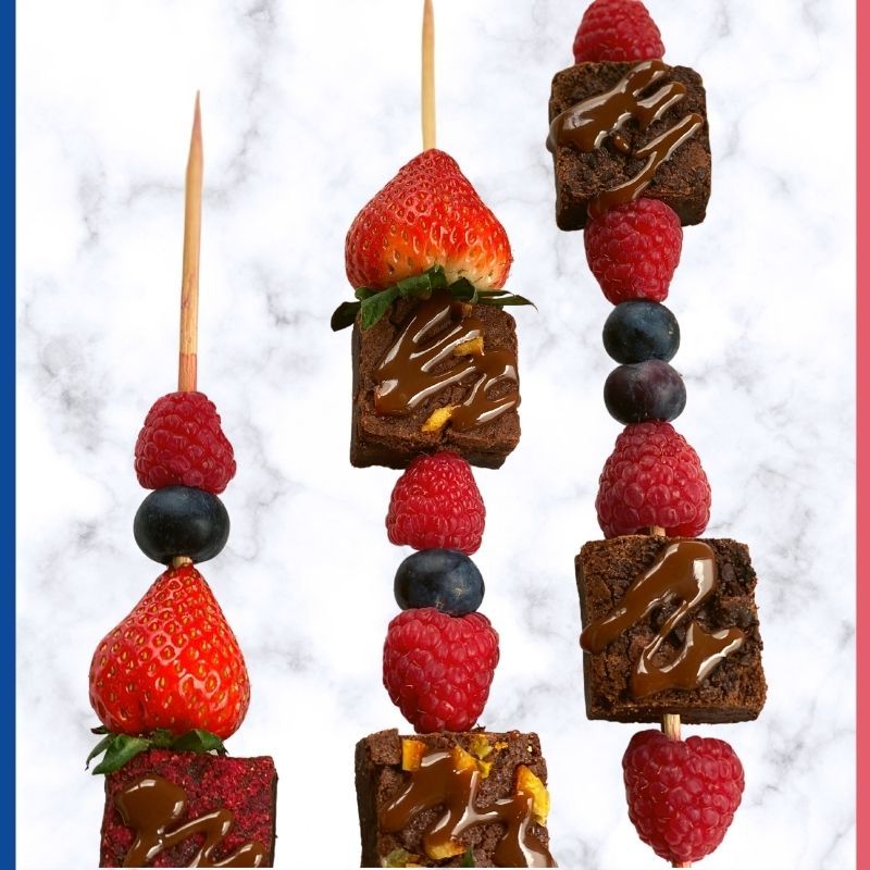 Skewered Brownie Bites