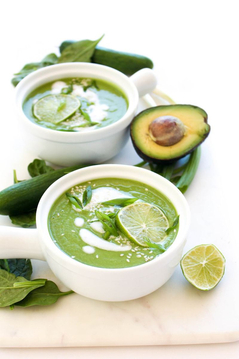 Chilled Avocado Cucumber Soup