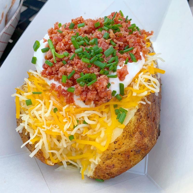 Loaded Baked Potato at Troubadour Tavern