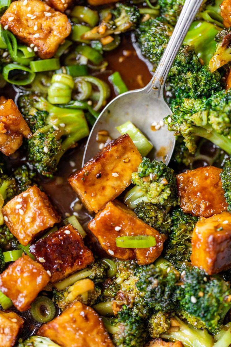 Tofu and Broccoli Stir-Fry with Ginger-Soy Sauce