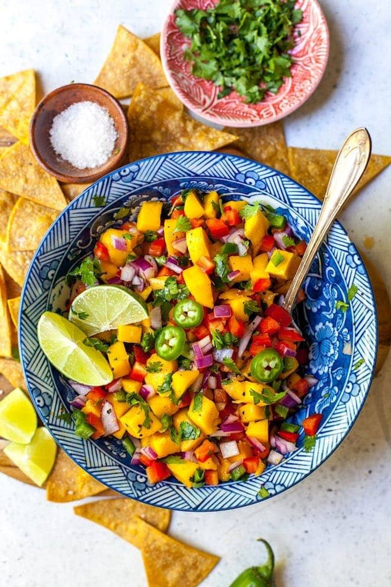 Mango Salsa with Chili-Lime Tortilla Chips