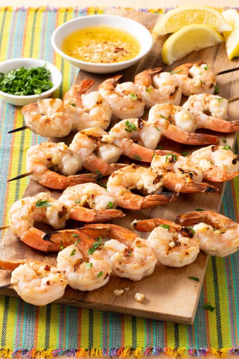 Shrimp Skewers with Garlic Butter