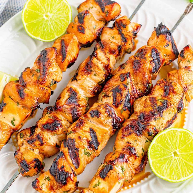 Honey-Lime Chicken Skewers