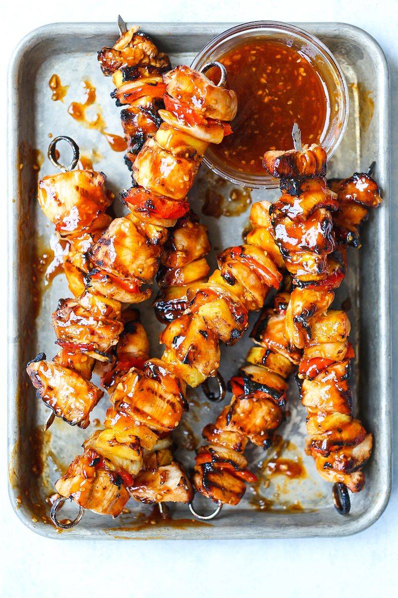 BBQ Chicken Skewers with Pineapple