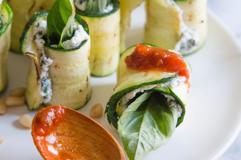 Grilled Zucchini Roll-Ups With Ricotta