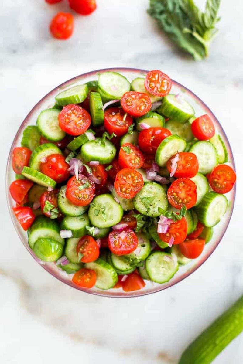 Tomato, Cucumber & Red Onion Salad