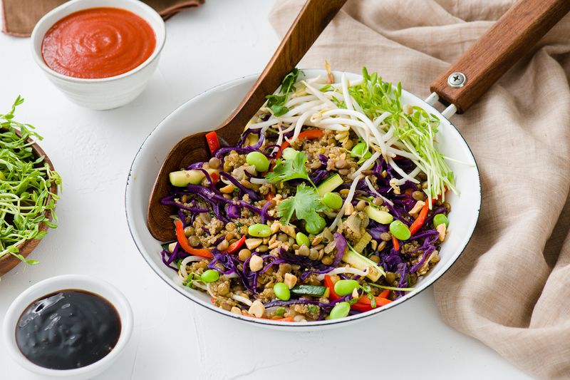Lentil and Veggie Stir-Fry