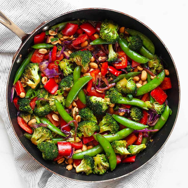 Veggie Stir-Fry with Peanut Sauce
