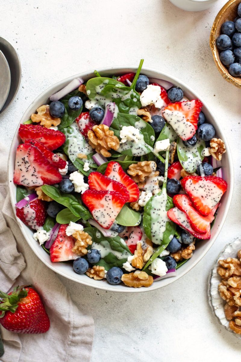 Berry Spinach Salad with Poppy Seed Dressing