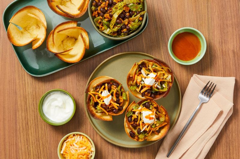 Black Bean & Corn Tortilla Cups