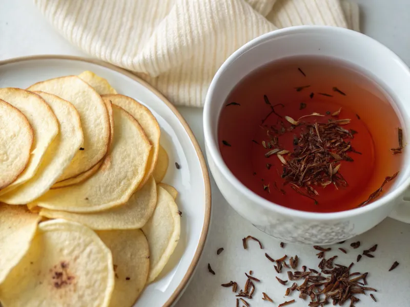 Parsnip Chips with Rooibos Tea