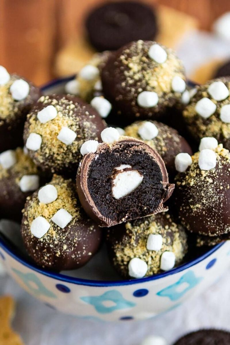 Marshmallow-Stuffed Chocolate Truffles