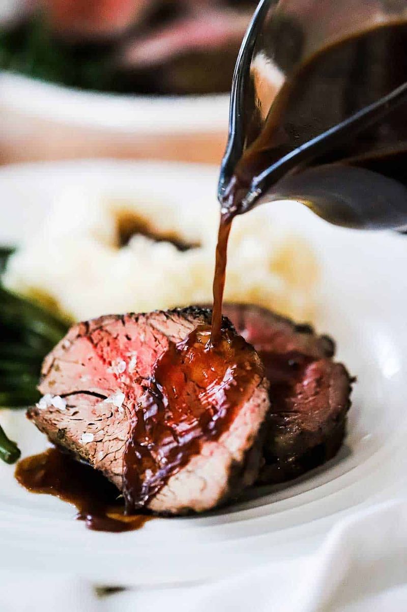 Roast Beef with Red Wine Gravy