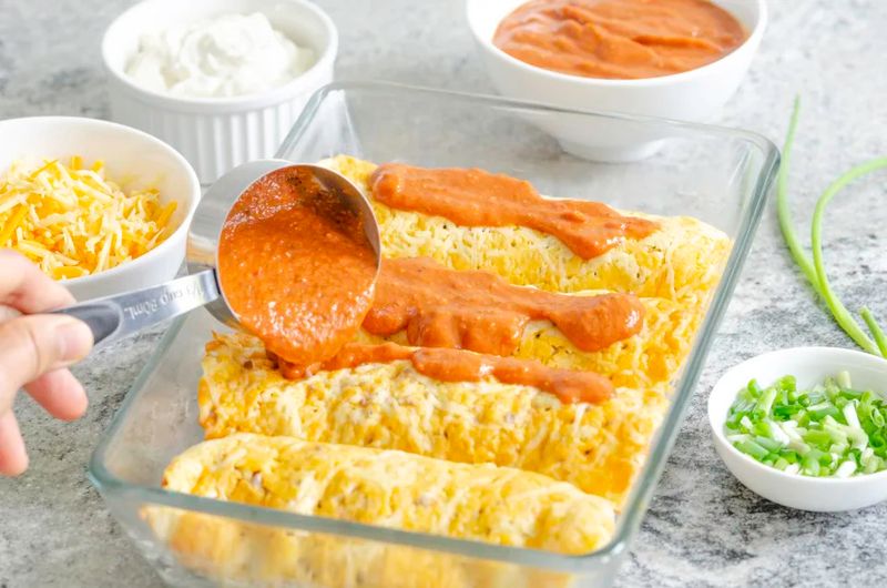 Trader Joe’s Salsa Verde Chicken Enchiladas