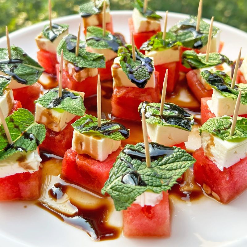 Spicy Watermelon & Feta Bites