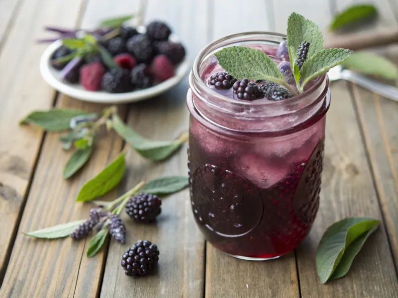 Blackberry Sage Lemonade for Prairie Summers