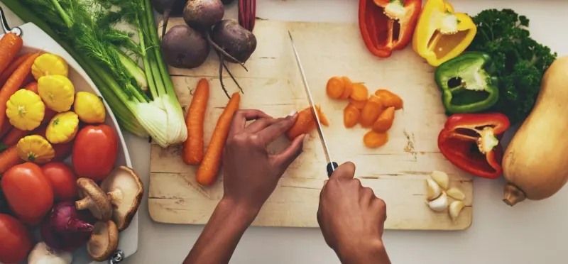 Batch chop vegetables for the week