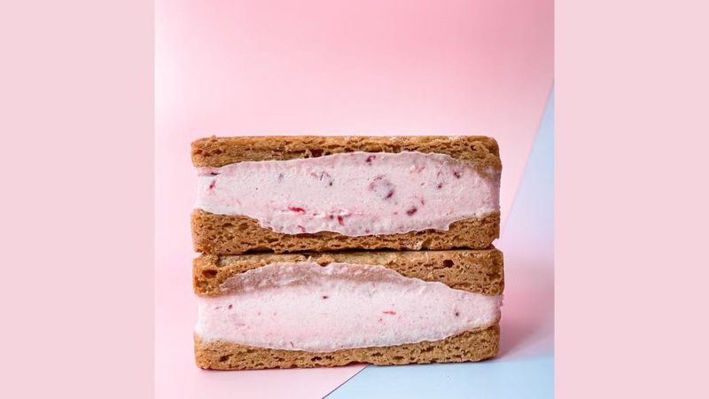 Nightingale Strawberry Shortcake Ice Cream Sandwiches