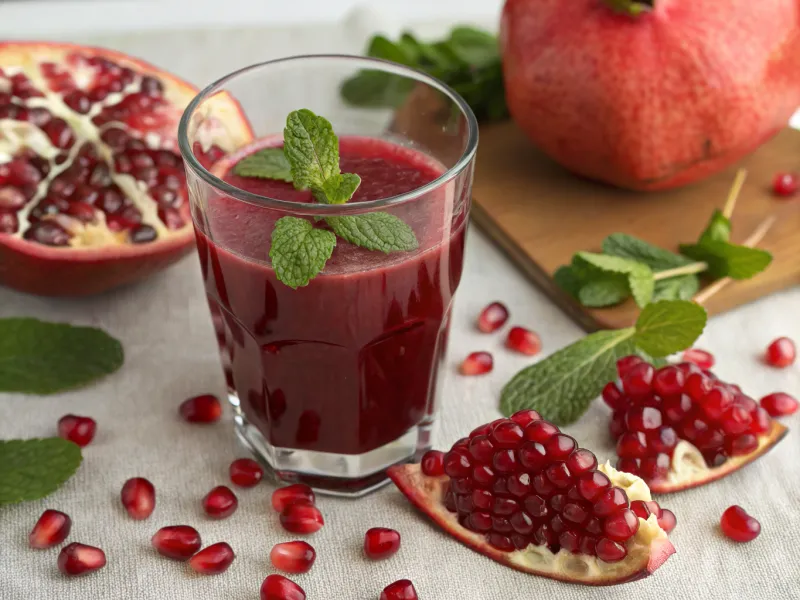 Pomegranate and Mint Cooler