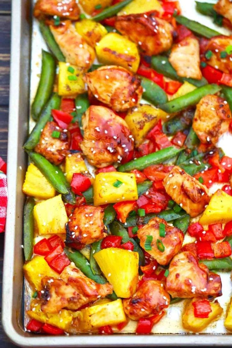 Sheet Pan Teriyaki Chicken and Pineapple