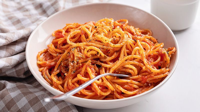 Pasta with Sauce Already Mixed In
