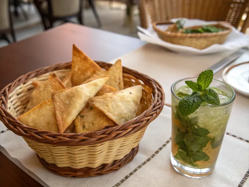 Pita Chips and Mint Tea