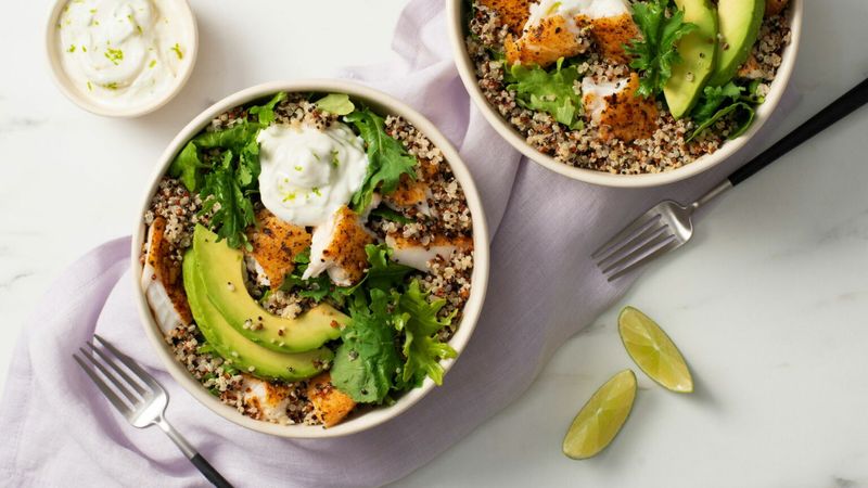 Create a Fish Stick Grain Bowl