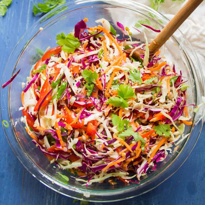 Asian Slaw with Sesame Ginger Dressing