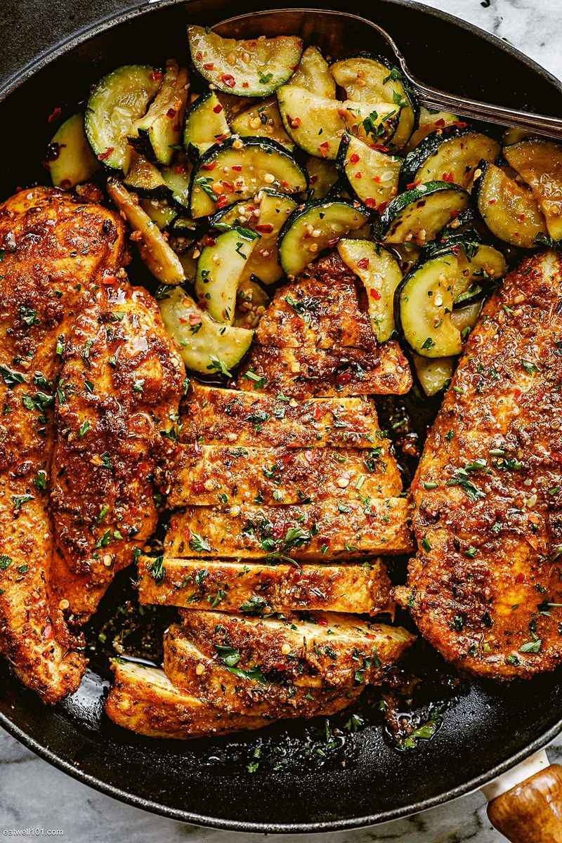 Garlic Butter Chicken and Zucchini