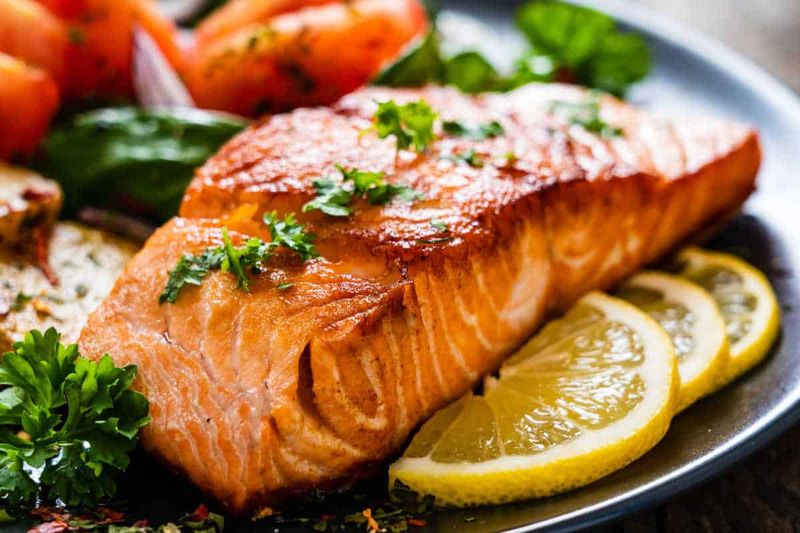 Grilled Salmon with Lemon-Pepper Butter